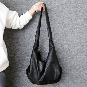 Casual Large Capacity Slouchy Crossbody Bag Soft Lightweight Womens Single Shoulder Sling Bag Original Design Korean Style