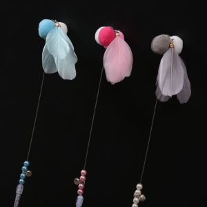 Super Long Wire Cat Toy Feather Interactive Playtime Bell Equipped Pet Toys for Kittens And Cats to Play And Exercise