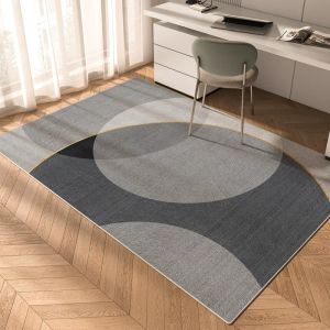 VIKAMA Vintage Persian Area Rug Non-Slip Stain-Resistant Carpet for Living Room Bedroom Dining Room Office Home Decor Floor Mat