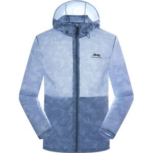 Jeep | Jeep Mens Outdoor Running Ultra-Thin Breathable Printed Sun Protection Clothing Summer UV Protection Fishing Clothes