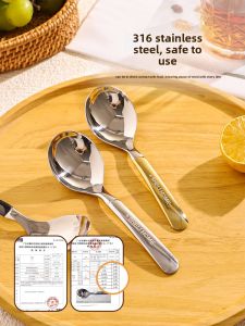 SHELI | Stainless Steel Spoon for Eating Deep Soup Spoon Western Dining Spoon Porridge Spoon