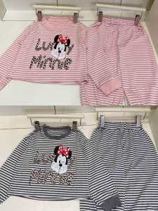 Bộ Da Cá Thu Đông Xuông Dài Tay Viền Phối Ren Hình In  Mickey cho bé gái size 13-44kg Chất Liệu Mềm Mại Thiết Kế Đáng Yêu- Ủn Ỉn Kid Shop