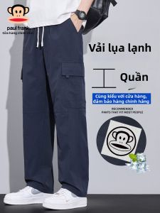 Paul Frank | Quần Tây Dài Phong Cách Dễ Dàng Thoáng Mát Vải Lụa Sợi Băng Dành Cho Mùa Hè