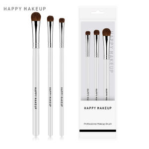 3 Pack ~ Eye Shadow Brush Set Three-Piece Set Super Soft Pony Hair Blending Brush Detail Brush Cosmetic Brush Portable