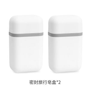 จานสบู่แบบพกพา Travel ปิดผนึก Leakproof พร้อมฝาปิด Draining Box ขนาดใหญ่สะดวกสําหรับสบู่กล่องห้องน้ํา Organizer