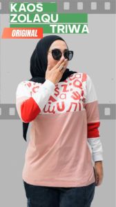 KAOS ZOLAQU TERBARU 2026 PAKAIAN WANITA LENGAN PANJANG ATASAN JUMBO OFFICIAL STORE AGEN RESMI PINK