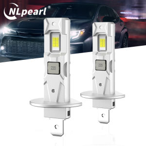 NLpearl | NLpearl 2Pcs H1 LED Lights Bulbs 20000 LM 80W H1 LED Headlight Canbus Size Design Wireless Fanless For Car Lamps 6500K 12V 24V