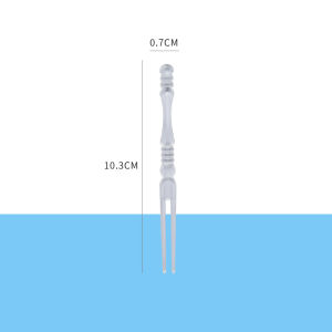 Transparent Bamboo Node Plastic Fruit Fork Cake Fork Creative Double Section Bar KTV Disposable Fruit Stick Fruit Needle