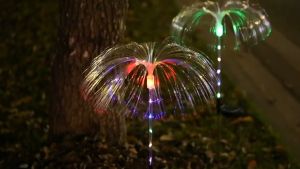 LED Solar Jellyfish Garden Lights Outdoor Waterproof Christmas Ornaments Yard Balcony Lawn Decoration Solar Powered Flowers Lamp