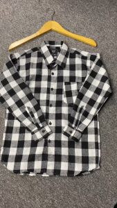Setelan Kemeja Anak Laki-Laki Lengan Panjang Celana Chinos Baju Fashion Flanel Cowok Usia 3-13 Tahun
