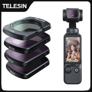 TELESIN ชุดกรองเลนส์สําหรับ DJI Pocket3 CPL ND16 ND32 ND64 ND256 สีดํา Diffusion เลนส์กรองอุปกรณ์เสริม