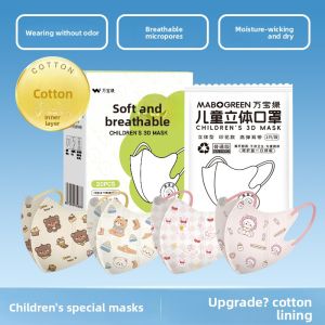 WANBAOLV | Breathable Summer Cotton Lining Mask for Kids 5-12 Years Old
