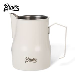 Bincoo Latte Cup Coffee Milk Jug Stainless Steel Sharp Mouth Professional Milk Foam Fancy Coffee Latte Pot