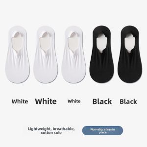 JIAZINI | Invisible Boat Socks Thin Non-Slip Short Socks Waffle Anti-Odor Absorbent Ice Silk Socks