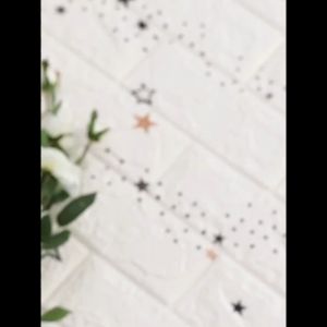 Wallpaper 3D Foam Motif Batu Bata Putih / Wallfoam Sticker Dinding Timbul 70 x 77 cm