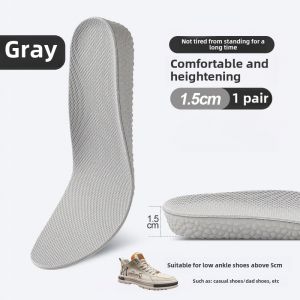 Boost Height Increasing Insole Men Sweat Absorbing and Deodorant Invisible Soft Bottom Not Tired Feet AJ1 Small Female Hidden Heel Handy Gadget