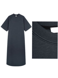 Váy Ngắn Tay Rộng Màu Tím Thời Trang Mùa Hè Cho Nữ Váy Chữ a Cạp Cao Phong Cách Hàn Quốc Váy Công Sở Màu Trơn