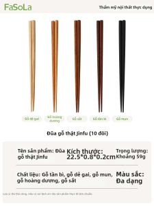 FaSoLa | Đũa Gỗ Thiên Nhiên Cao Cấp Cho Cá Nhân 5 Đôi