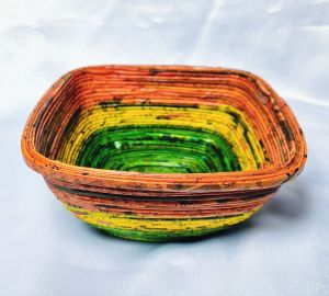 Square shaped bowls handmade from recycled paper | Great gift ideas for Christmas CNY. New Year Hari Raya