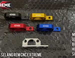 Breket Kleman Selang Kabel Rem Extreme CNC Tahanan Selang Rem Universal Semua Motor