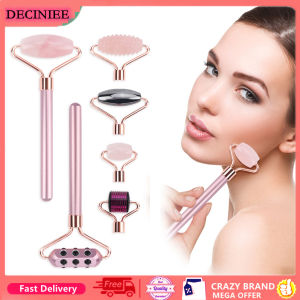 DECINIEE 3 In 1 Jade Massage Roller Kit Face Lifting Slim Massage Beauty Stick for Face Neck Skin Wrinkle Remover Care Massage Tool
