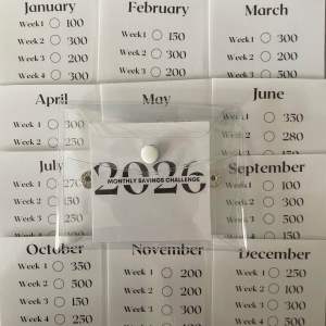 Mini Monthly Savings Envelope 2026