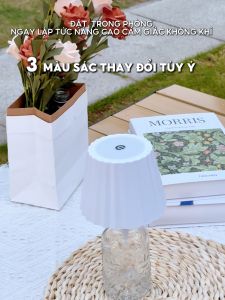 Đèn Bàn LED Không Dây MODI SOLAR Đèn Ngủ 3 Chế Độ Màu Cảm Ứng Điều Chỉnh Độ Sáng