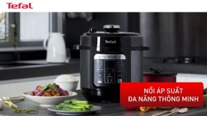 Nồi áp suất điện Tefal CY601868 - Dung tích 6L 15 chương trình nấu công suất 1000W 15 chức năng nấu van xả an toàn 4 phụ kiện đi kèm - an toàn - bảo hành 2 năm- chính hãng