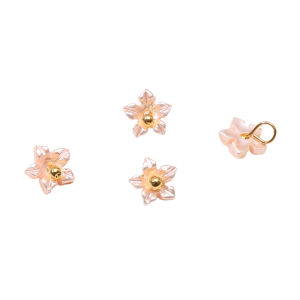 7mm Colorful Mini Resin Flower Charms 10Pcs Floral Decor Parts for DIY Sewing Fabric Ornament & Handmade Accessories