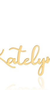 KL 39 Kalung Nama Custom – Desain Elegan dengan Lapisan Emas