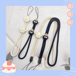 Long Nylon Lanyard for Phone Coal Ball Cartoon Mobile Phone Strap Neck Strap Anti-Fall And Drop Proof Hand Strap Digital Accessories