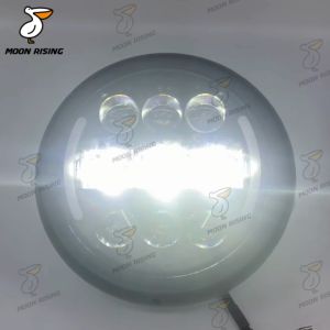 CLASSIC MOTORCYCLE HEADLIGHT 9 LED WITH SIGNAL LIGHT 5.75 INCH HARLEY RETRO HEADLIGHT HIGH AND LOW MOONRISING