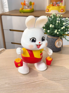 Dimoarch Baby Rechargable Musical Bunny Toy Dancing Crawling Tummy Time Toys Light Up Infant Toys