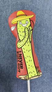 Golf Headcover Funny Cactus Design "I NEVER PULL OUT" Golf Club Cover Fits For Golf Driver Fairway Wood Hybrid Wood