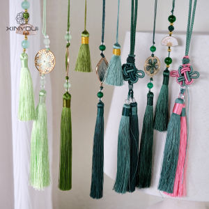 Xinyou Green Tassel Series Flower Basket Gift Decorative Ornament for Dragon Boat Festival Plastic Hanging Decoration