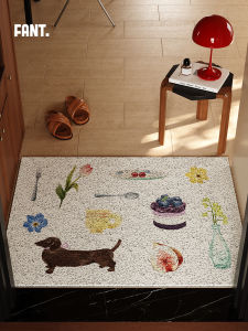Paris Diary Entrance Door Mat Thread Circle Dust Removal Dirt Scraper Floor Mat High Sensation Wear Resistant Hall Entrance Anti Slip Mat