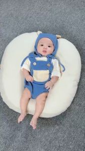 Mioubaby overall + top turtleneck free bonnet / overall baby/ turtleneck baby / top baby / overall