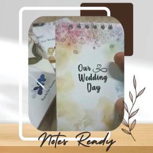 [Min Order 20pcs] Notes Ready Stock ✓️ Tidak Costum Desain - Souvenir Notebook Pernikahan dll