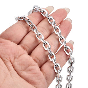 สร้อยรูปวงรีทำจากสแตนเลสสตีลเครื่องประดับสร้อยคอสร้อยข้อมือแบบทำมืออุปกรณ์เสริมในการรักษาสี