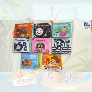 Sách Vải Song Ngữ Đa Giác Quan Cho Bé Sơ Sinh Size Mini 12x12cm - Lalala Baby (0-12 tháng)