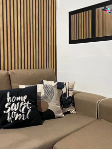 4PCS 3M*45cm Wallpaper Wood Flute Design PVC Self adhesive Waterproof Wall Paper Sticker Fabric Home Decor Wall Decor Safety
