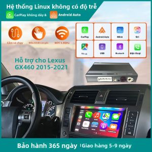 Bộ Kit CarPlay Không Dây Android Auto Lexus GX460 Hỗ Trợ Mirror AirPlay WiFi 5G DSP Khởi Động Nhanh Lắp Đặt OEM Điều Khiển Vô Lăng Không Lag Màu Xám