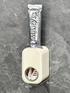 Wall-Mounted Toothbrush Holder Couples Toothpaste Toothbrush Cup Organizer No-Drill Lightweight Nordic Style Bathroom Accessory