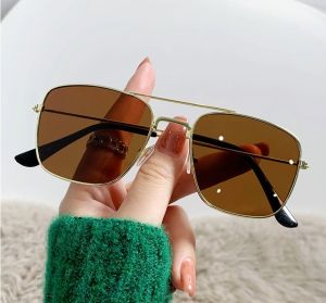 [COD] Kacamata Hitam Titanium Kotak Wanita Sunglasses New Arrival Import Kacamata Fashion Sunglasses double-beam Eyeglasses Men and women driving Glasses