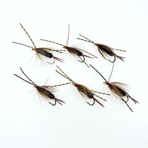 Mồi Câu Cá Hồi Cá Hồi Vân Cá Mú Cá Tuyết Kiểu Prince Nymph Cổ Điển Chân Cao Su Grizzly Hạt Đồng Chìm Nhanh Mồi Ướt.