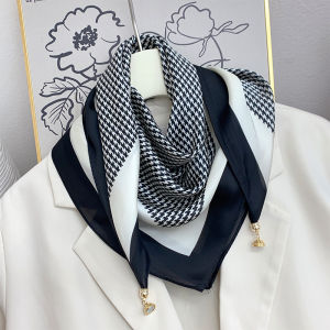 Khăn Choàng Lụa Vuông Nhỏ Thời Trang Nữ 2024 Khăn Choàng Cổ Đa Năng Cao Cấp Có Khóa Từ Trang Trí Cổ Họng Mùa Hè 2024