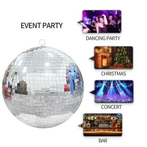 Colorful Stage Light Effect 8 Inch 20cm Disco Mirror Glitter Ball Lightweight Silver Christmas Party Decoration Wedding Festival
