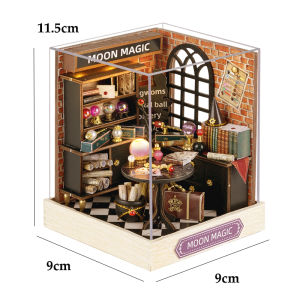 Wooden Mini Doll House 3D Puzzle Assembly Building Model Toys Home Bedroom Decoration With Furniture LED Lights Toy Xmas Gifts