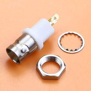 1/2/5Pieces BNC-50KY BNC-KY Insulated White Glue Q9 BNC Female Socket Welding Panel Connector With Nut Washer