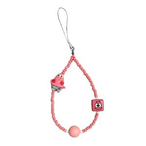 Phonestrap Spongebob Patrick Tuan Crab Squidward Bikini Bottom Lucu Tali Gantungan HP Phone Strap Beads Karakter Lanyard Handmade Fashion